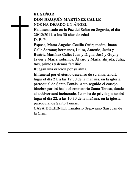 Don Joaquín Martínez Calle