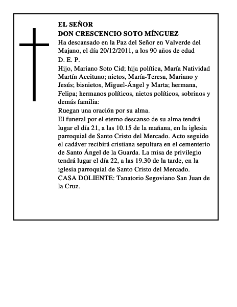 Don Crescencio Soto Mínguez