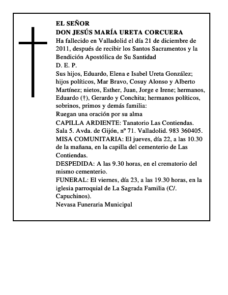 Don Jesús María Ureta Corcuera