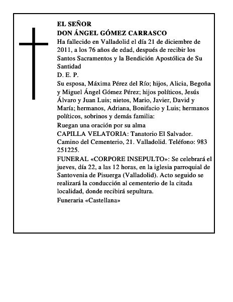 Don Ángel Gómez Carrasco