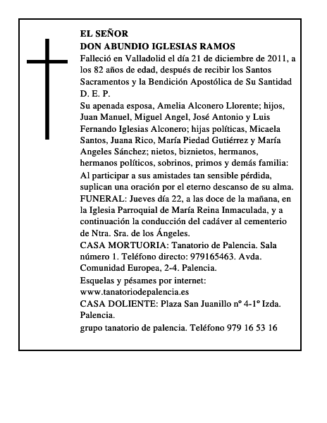 Don Abundio Iglesias Ramos