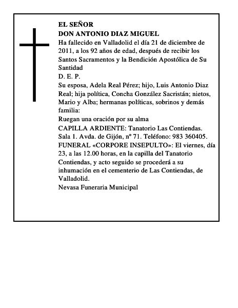 Don Antonio Diaz Miguel