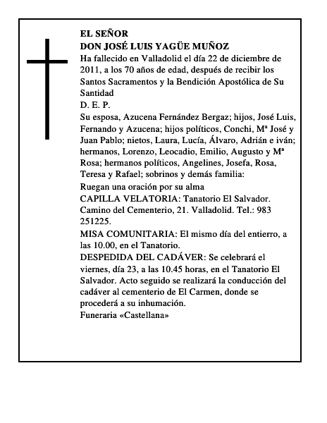 Don José Luis Yagüe Muñoz