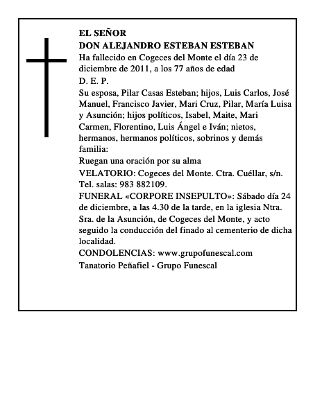 Don Alejandro Esteban Esteban
