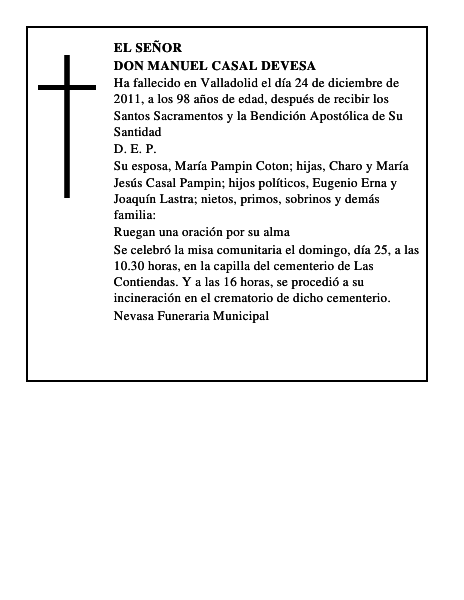 Don Manuel Casal Devesa