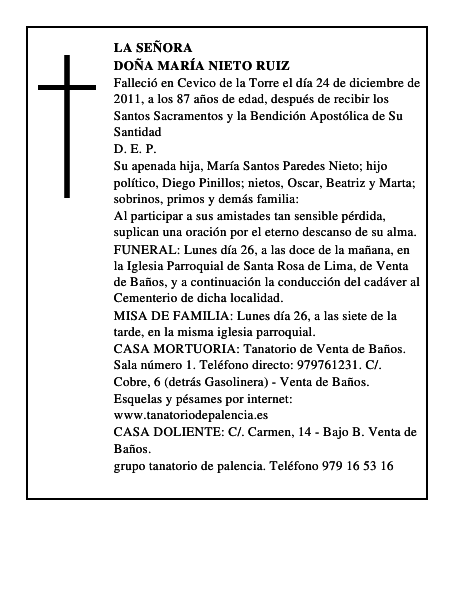 Doña María Nieto Ruiz