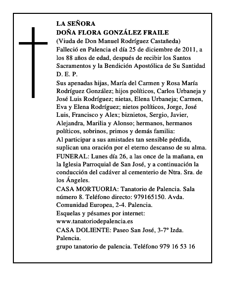 Doña Flora González Fraile