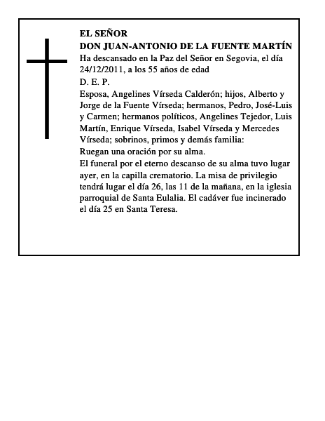Don Juan-Antonio de la Fuente Martín