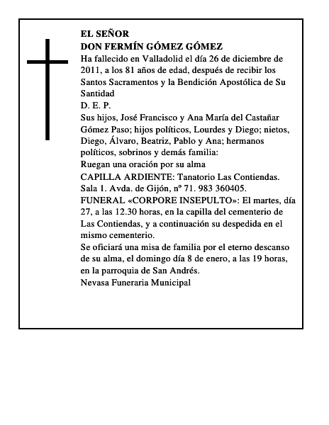 Don Fermín Gómez Gómez