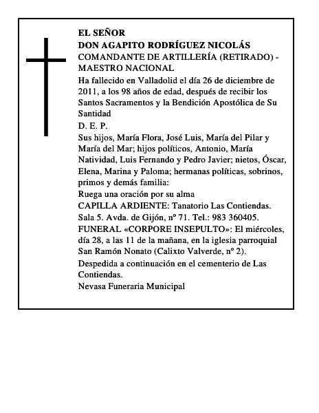 Don Agapito Rodríguez Nicolás