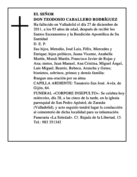 Don Teodosio Caballero Rodríguez