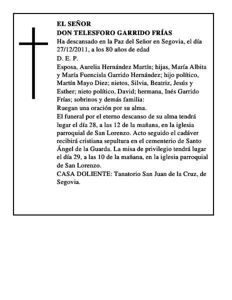 Don Telesforo Garrido Frías