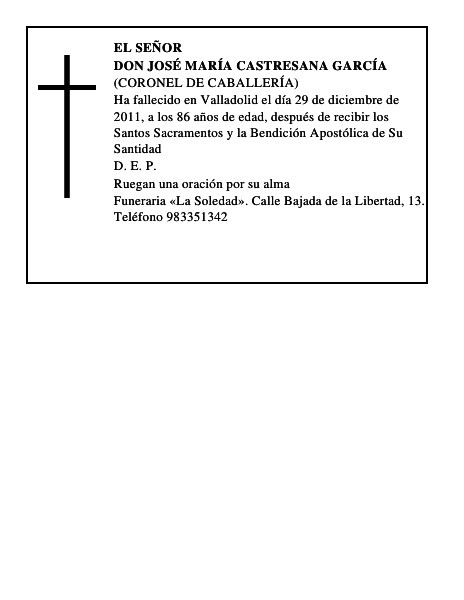 Don José María Castresana García
