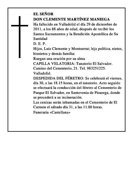 Don Clemente Martínez Maniega