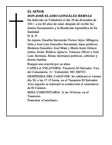 Don José Eladio González Hernaz