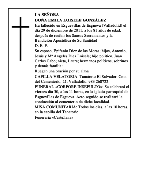 Doña Emila Loisele González