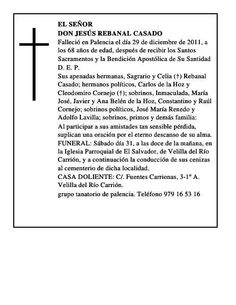 Don Jesús Rebanal Casado
