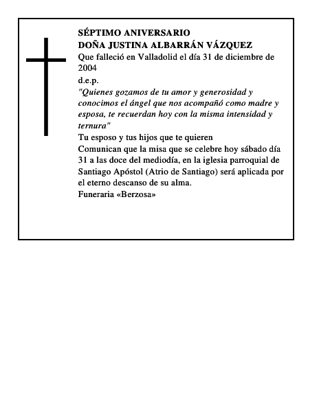 Doña Justina Albarrán Vázquez