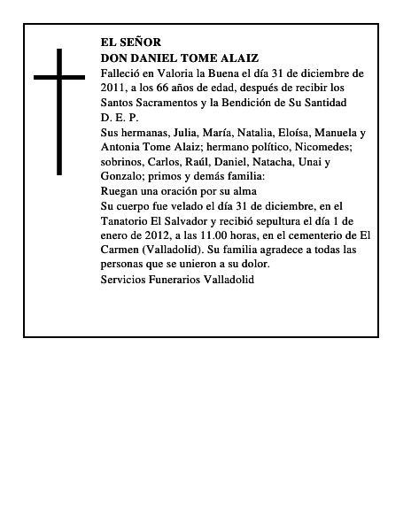 Don Daniel Tome Alaiz