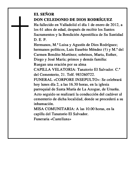 Don Celedonio de Dios Rodríguez