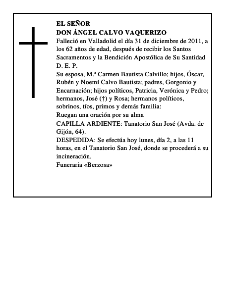Don Ángel Calvo Vaquerizo