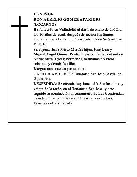 Don Aurelio Gómez Aparicio