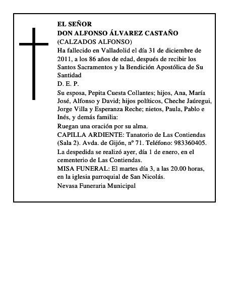 Don Alfonso Álvarez Castaño