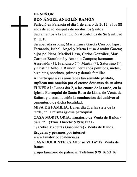 Don Ángel Antolín Ramón