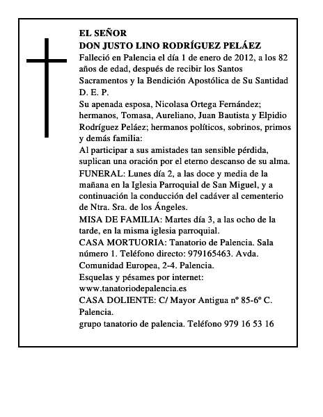 Don Justo Lino Rodríguez Peláez