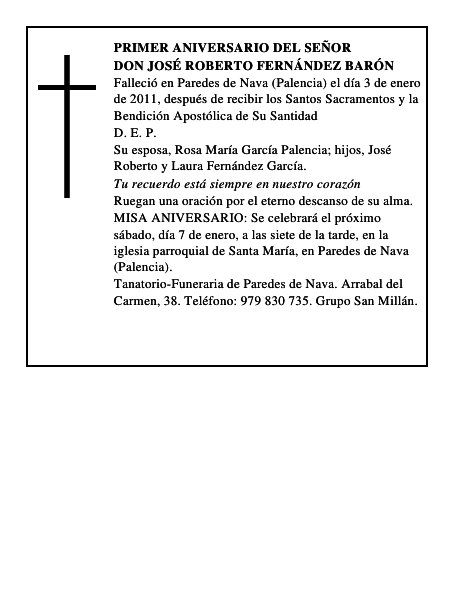 Don José Roberto Fernández Barón