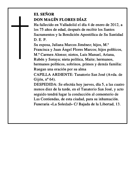 Don Magín Flores Díaz