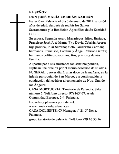 Don José María Cebrián Garrán