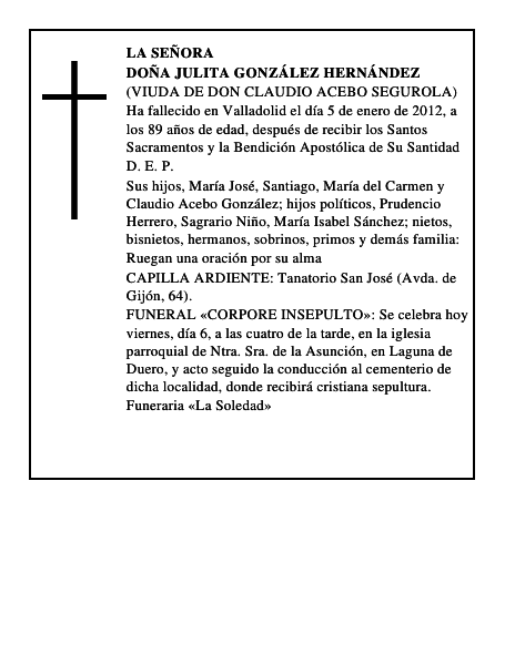 Doña Julita González Hernández