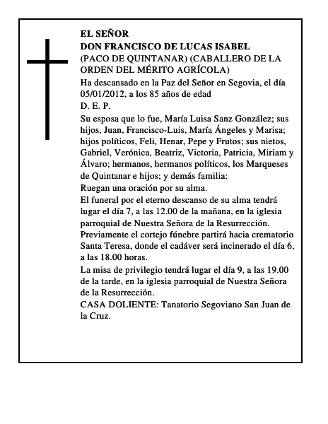 Don Francisco de Lucas Isabel