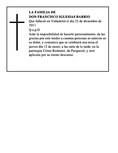 Don Francisco Iglesias Barrio
