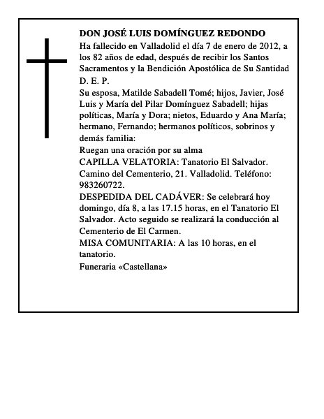 Don José Luis Domínguez Redondo