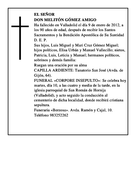 Don Melitón Gómez Amigo