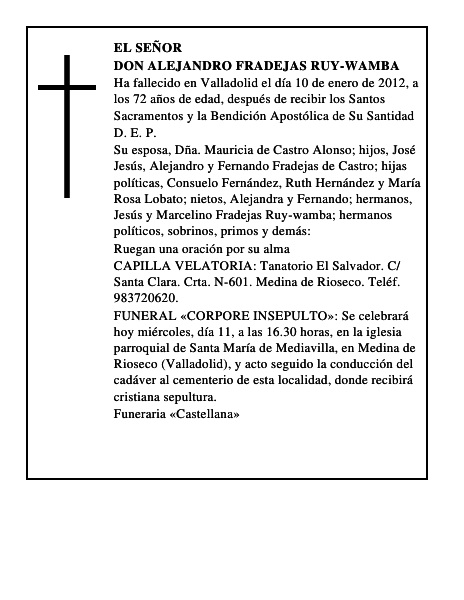 Don Alejandro Fradejas Ruy-wamba