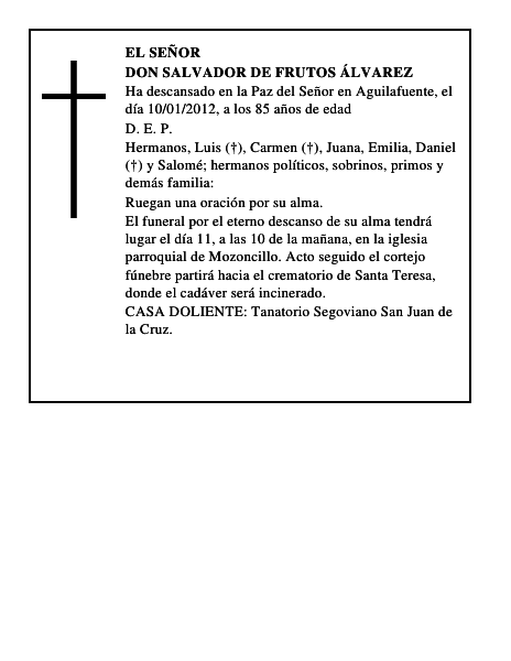 Don Salvador de Frutos Álvarez