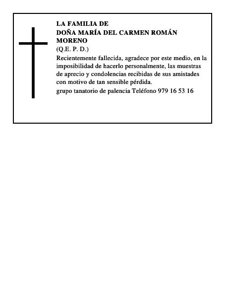 Doña María del Carmen Román Moreno