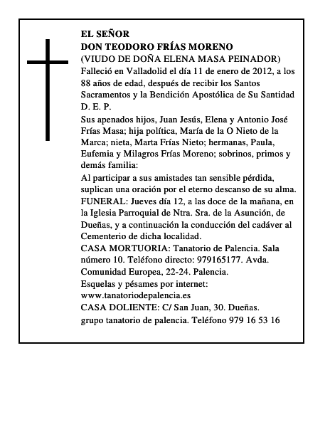 Don Teodoro Frías Moreno