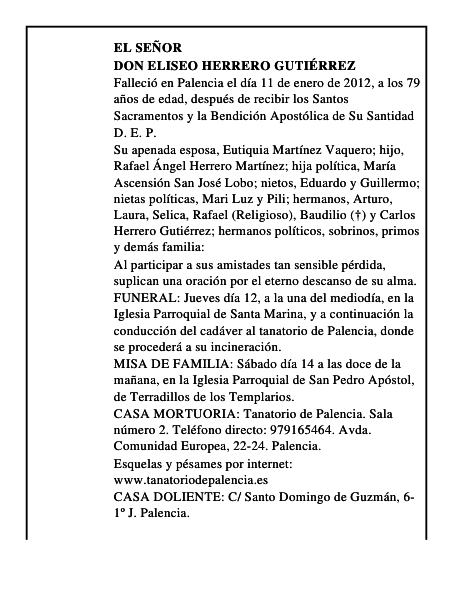Don Eliseo Herrero Gutiérrez