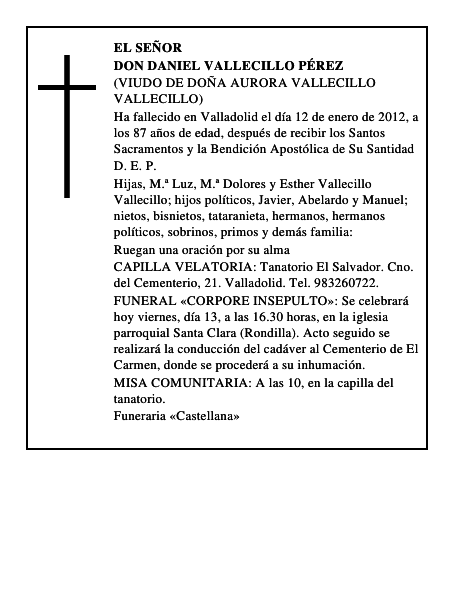 Don Daniel Vallecillo Pérez