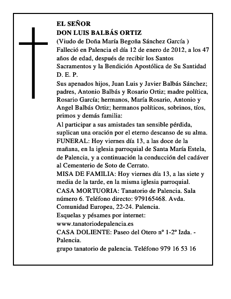 Don Luis Balbás Ortiz
