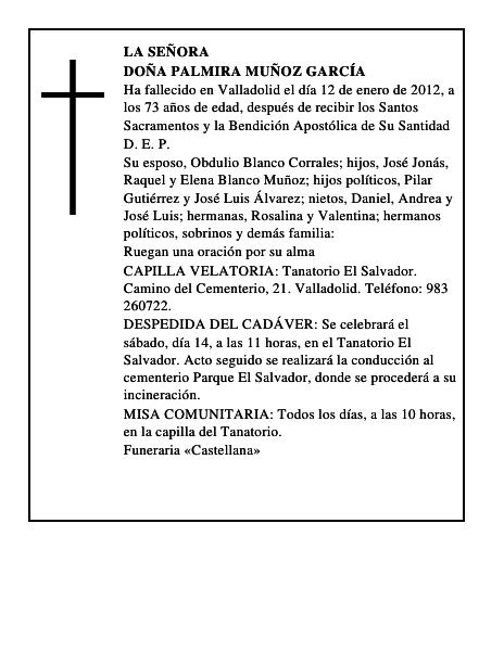 Doña Palmira Muñoz García