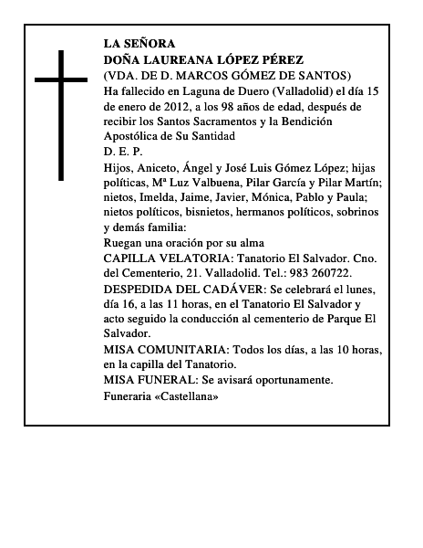 Doña Laureana López Pérez
