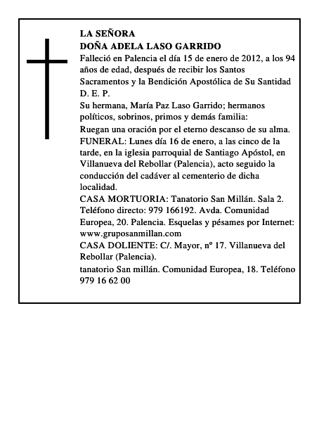Doña Adela Laso Garrido
