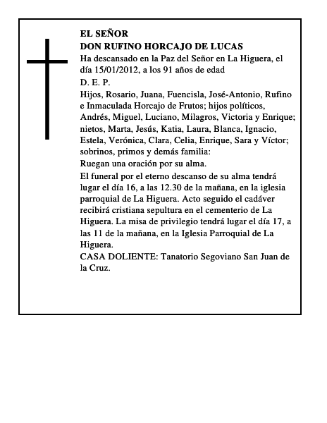 Don Rufino Horcajo de Lucas