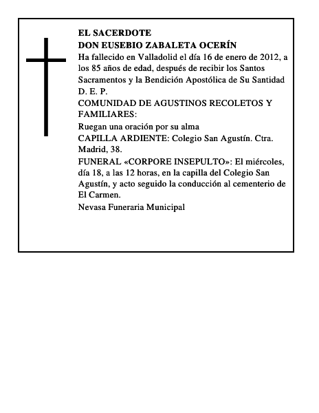 Don Eusebio Zabaleta Ocerín