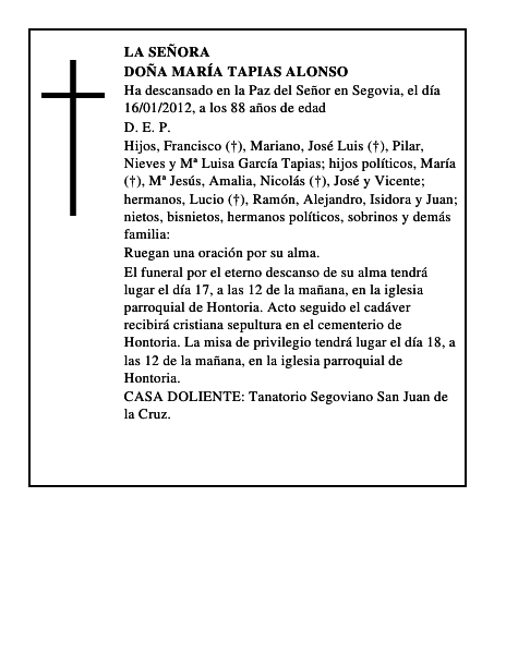 Doña María Tapias Alonso